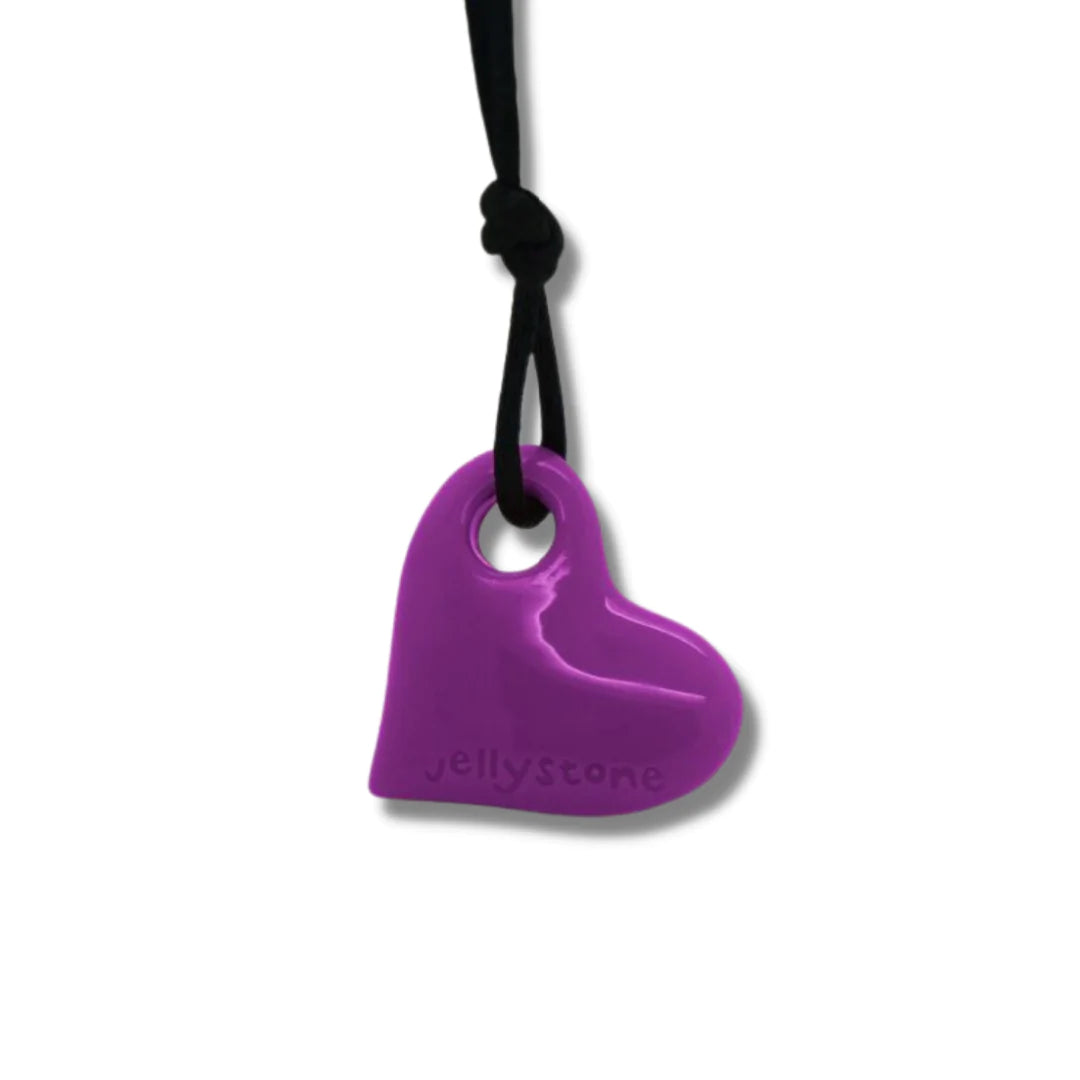 Junior Heart Chew Pendant - Purple Grape